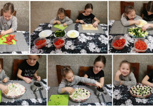 Julia z siostrą przygotowały sałatkę pełną ulubionych warzyw.